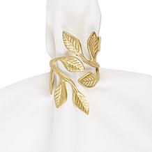 Design Imports Gold Vine Napkin Rings - Set of 6