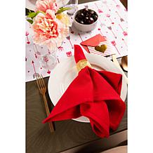 Design Imports Hearts and Arrow Print Table Runner - 14" x 108"
