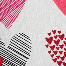 Design Imports Hearts Collage Print Table Runner - 14" x 72"