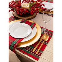 Design Imports Holiday Plaid Placemat Set of 6