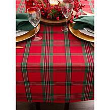 Design Imports Holiday Plaid Tablecloth 60-inch by 84-inch