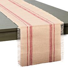 Design Imports Jute Double Border Table Runner 14-inch by 108-inch