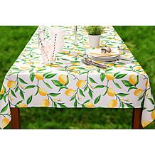 Design Imports Lemon Bliss Outdoor Tablecloth w/Zipper - 60" x 120"