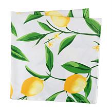 Design Imports Lemon Bliss Print Outdoor Napkin Set of 6