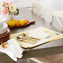 Design Imports Lemon Bliss Printed Placemat Set of 6
