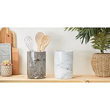 Design Imports Marble Ceramic Utensil Holder