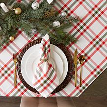 Design Imports Nutcracker Plaid Tablecloth - 52 x 52"