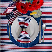 Design Imports Patriotic Stripe Outdoor Napkin Set of 6