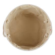 Design Imports Polyester Round Pet Bin Paws & Bones Medium