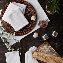 Design Imports Recycled Cotton Waffle Kitchen Towels 6-pack