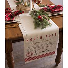 Design Imports Santas Workshop Christmas Reversible Table Runner