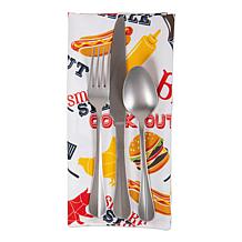 Design Imports Set of 6 BBQ Fun Print Outdoor Napkins