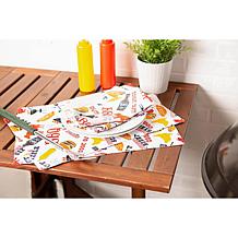 Design Imports Set of 6 BBQ Fun Print Outdoor Placemats
