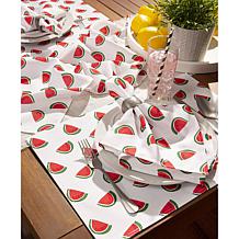 Design Imports Set of 6 Watermelon Print Outdoor Placemats