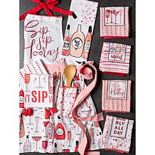 Design Imports Sip Sip Hooray Print Apron