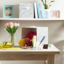 Design Imports Small Dots 11" Storage Cube 2-pack