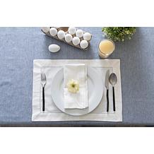 Design Imports Solid Chambray 60" x 120" Tablecloth