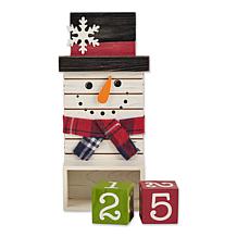 Design Imports Square Snowman Tabletop Block Calendar