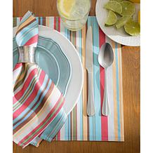 Design Imports Summer Stripe Outdoor Napkin Set of 6