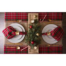 Design Imports Tartan Holiday Plaid Tablecloth - 52" x 52"