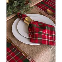 Design Imports Tartan Holiday Plaid Tablecloth - 70" Round