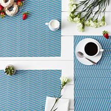 Design Imports Textured Twill Weave Placemats 6-Pack