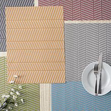 Design Imports Textured Twill Weave Placemats 6-Pack