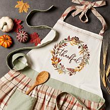 Design Imports Thankful Autumn Wreath Apron