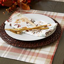 Design Imports Thankful Reversible Embellished Placemat Set of 4