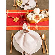 Design Imports Thanksgiving Pumpkin Napkin Rings Set of 6