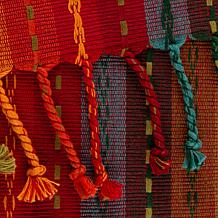 Design Imports Tonal Stripe with Fringe Table Runner - 14" x 72"