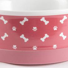 Design Imports Tossed Bone and Paw Print Ceramic Bowl Set of 2 - Med