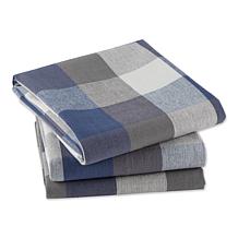 Design Imports Tri-Color Check Kitchen Towels 3-Pack