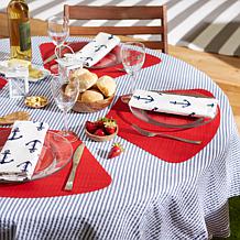 Design Imports Tweed Placemats for Round Tables - Set of 6