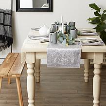 Design Imports Velvet Table Runner - 14" x 108"