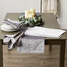 Design Imports Velvet Table Runner 14" x 72"