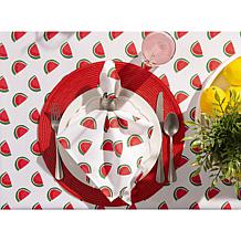 Design Imports Watermelon Outdoor Tablecloth w/Zipper - 60" x 120"