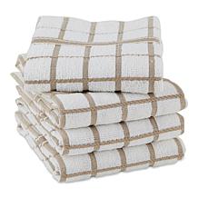 Design Imports Windowpane Terry Kitchen Towel 4-Pack