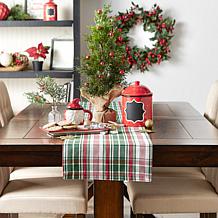 Design Imports Yuletide Plaid Table Runner - 14" x 108"