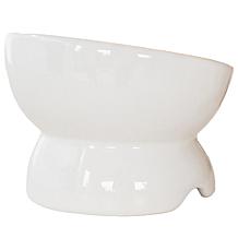 DexyPaws Elevated Ceramic Cat Bowl - White 7oz
