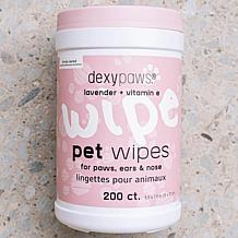 DexyPaws Lavender & Vitamin E Cleansing Wipes 200ct Canister