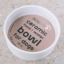 DexyPaws White Ceramic Dog Bowl 50oz