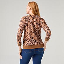 DG2 by Diane Gilma Pleated Puff Sleeve Top