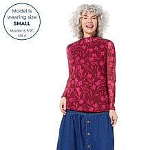 DG2 by Diane Gilman 2-pack Print/Solid Mesh Top