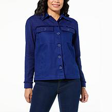 DG2 by Diane Gilman Boucle and Twill Combo Jacket