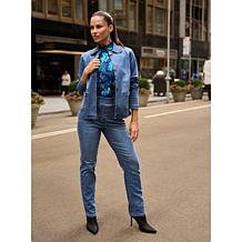 DG2 by Diane Gilman Coolmax® Shaper Stretch Denim Straight Leg Jean