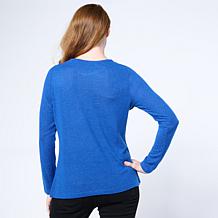 DG2 by Diane Gilman Crystal Button Detail Top