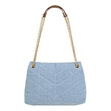 DG2 by Diane Gilman Denim Envelope Bag with Adjustable Chain Strap 