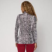 DG2 by Diane Gilman Draped Mock Neck Top