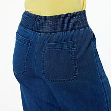 DG2 by Diane Gilman Dream Drape Smocked Waist Wide-Leg Jean